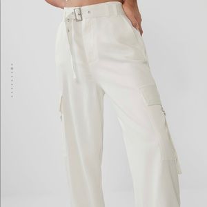 Satin cargo pants